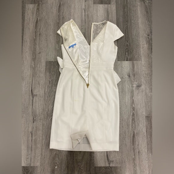 Antonio Melani white peplum pencil skirt dress size 6 - Picture 7 of 8